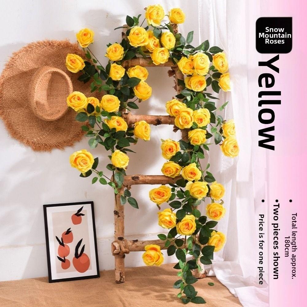 1.8m Hanging Flowers Rattan 10 Colors Fake Plants Leaves Home Decoration