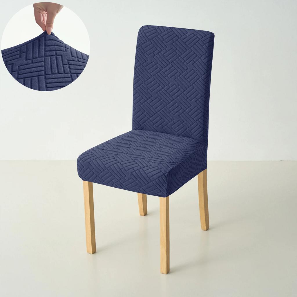Jacquard Stuhlhussen Elastische Unifarbene Sitzbezüge für Esszimmer Abnehmbare Waschbare Hotel Bankett Stuhlkissenbezug 1 Stück