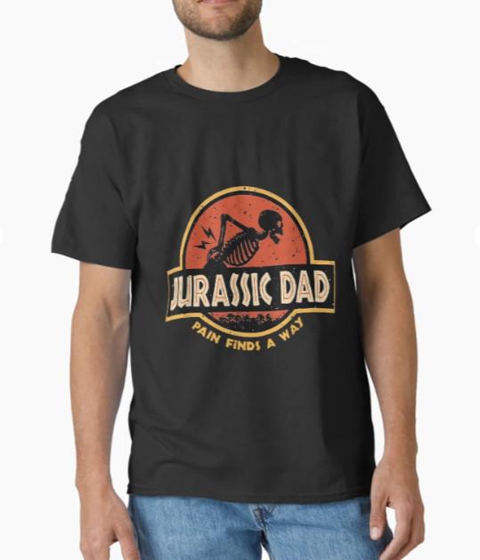Jurassic Far Smerte Finder En Vej Sjov Sarkastisk Skelet T-shirt
