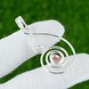 Natural Pink Opal Gemstone Indian Jewelry 925 Sterling Silver Pendant For Girls