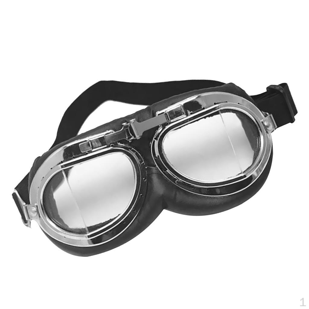 Universal Motorcycle Shatterproof Dustproof Goggles Eyewear Black