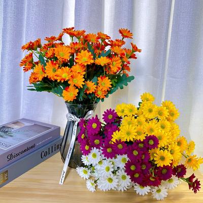 Home Decoration DIY Artificial Flowers 21 Heads Of Sunflowers Small Daisies Bouquets Of Chamomile Wedding Decoration Materials