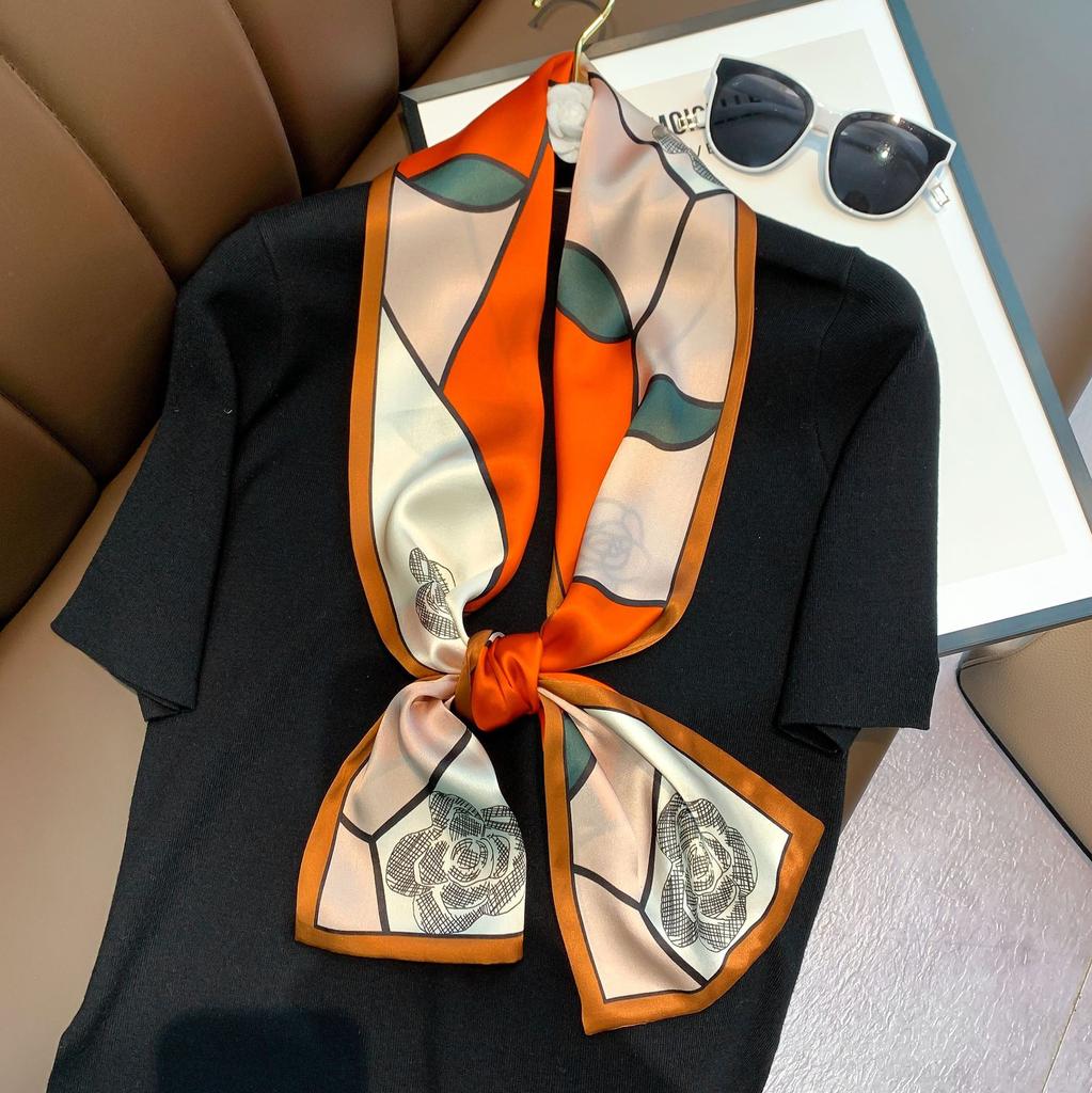 Summer Trend Streamer Medium Long Silk Scarf Women'S Ribbon Japanese And Korean Sweet Style Strap