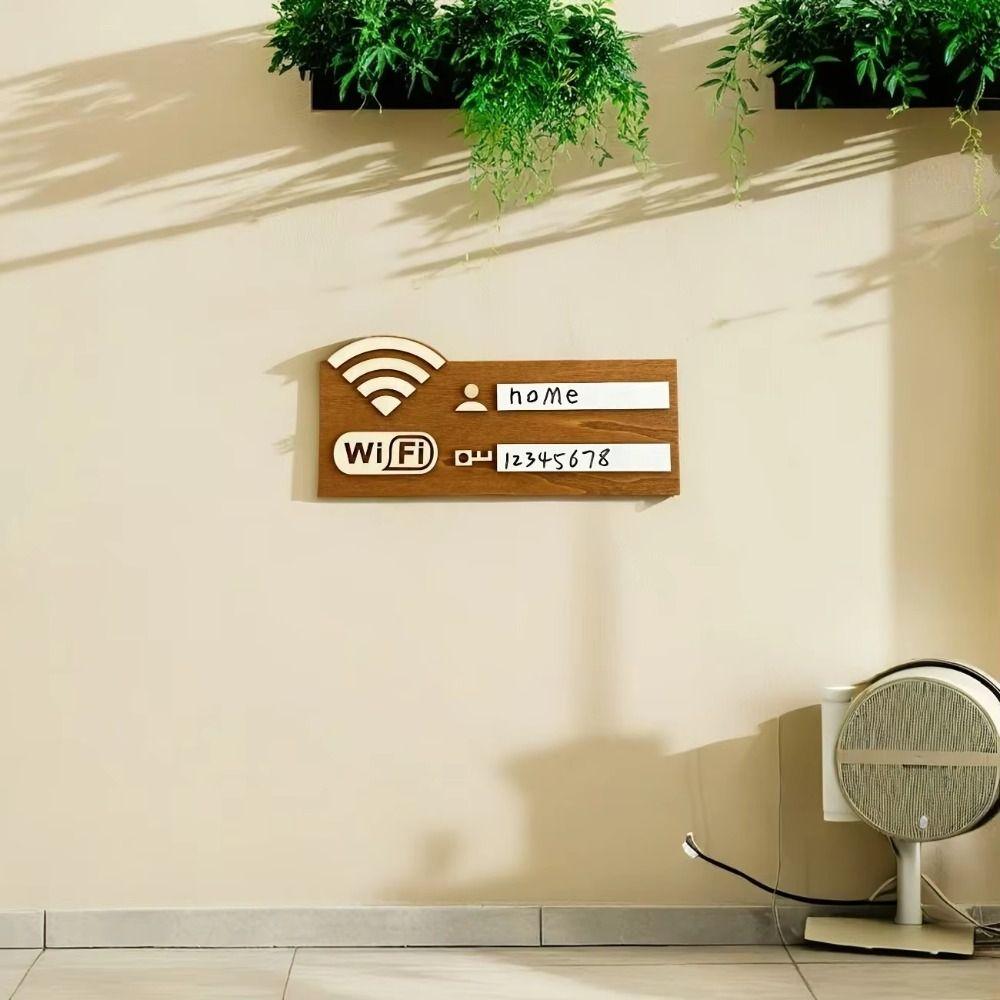 Rewritable WiFi Wall Stickers Wall Mounted WiFi Signage Vintage WiFi Indicator  Home Decor