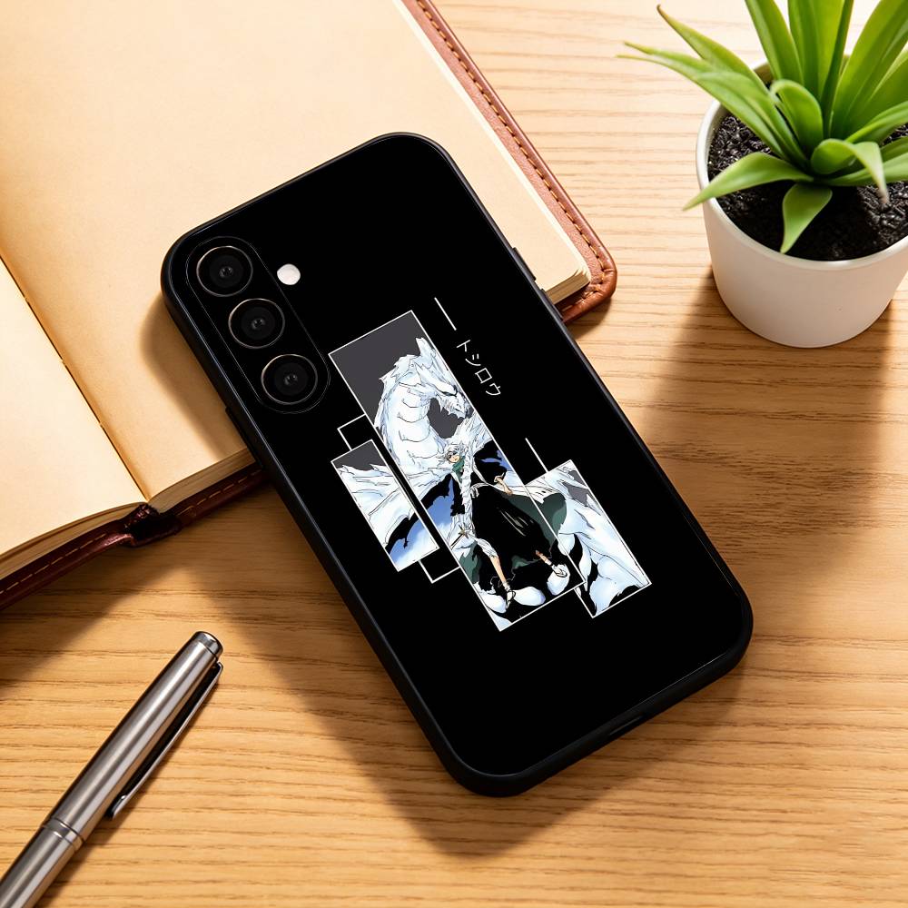 Toshiro Hitsugaya Ice Dragon Bleach Anime  Phone Case For Samsung Galaxy A73,A72,A71,A70,A53,A52,A51,Others Soft Black Cover