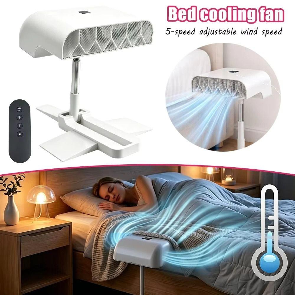 5 Adjustable Wind Speeds Bed Air Circulator Bed Circulation Fan For Sleeping