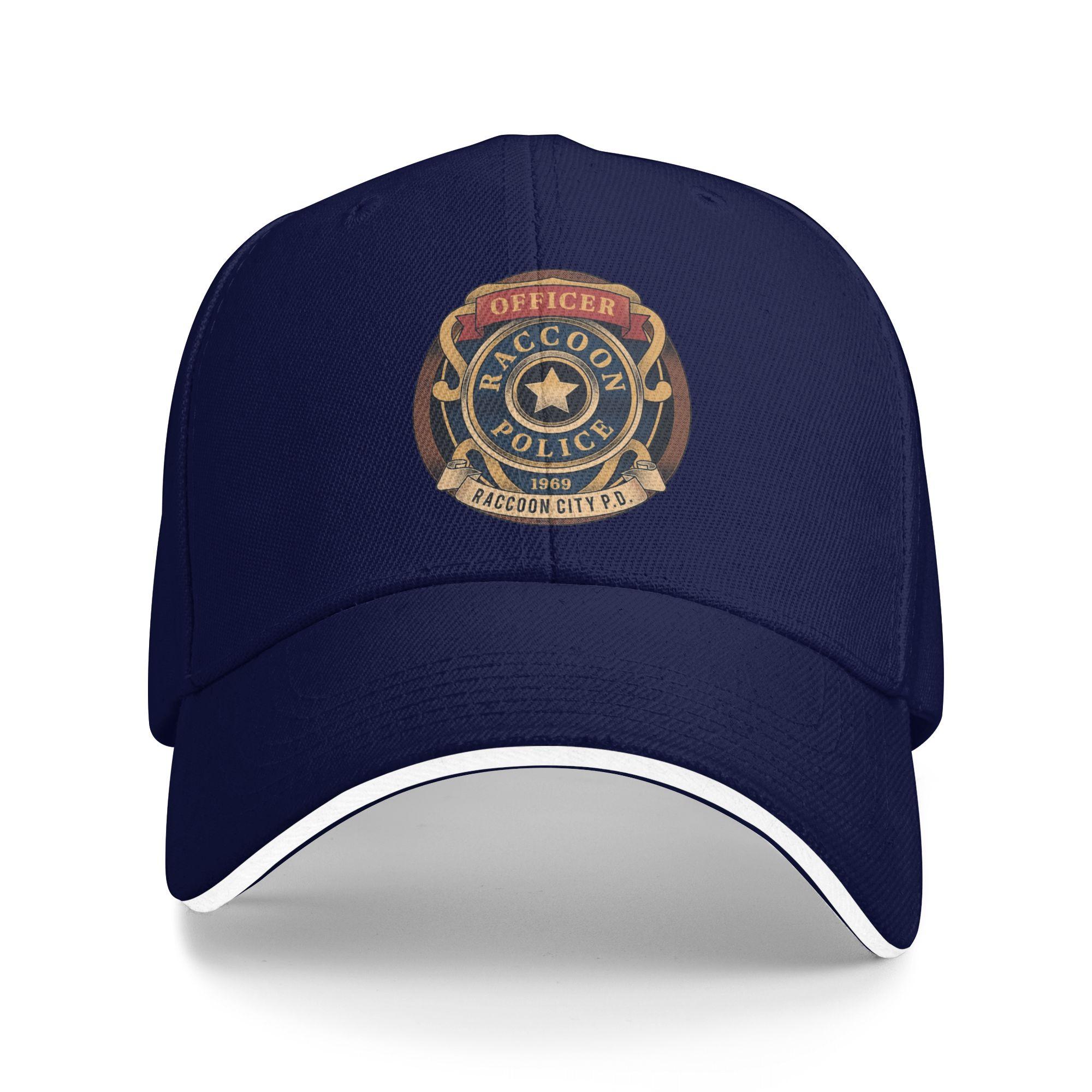 

Raccoon Police Department Emblem Baseball Caps Popular Sandwich Hats Men Women Breathable Sun Cap Workouts One Size темно-синього кольору