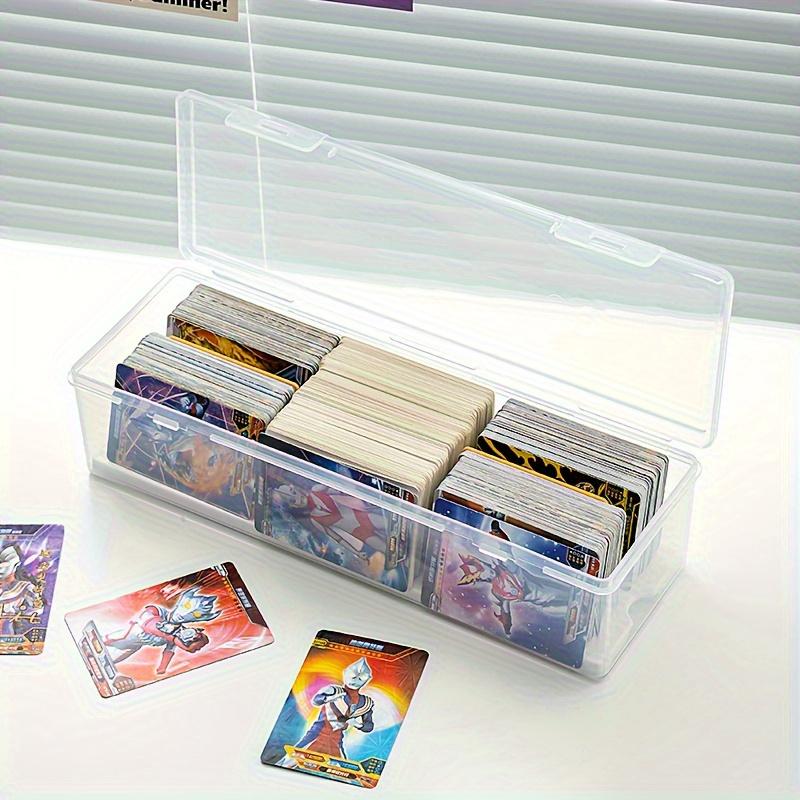 Transparent Plastic Card Storage Box with Lid – Dustproof, Stackable Organizer for Trading Cards, Crafts & Small Items