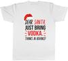 Dear Santa Please Bring Vodka Xmas Secret Santa Unisexs Unisex TShirt Tee Gift