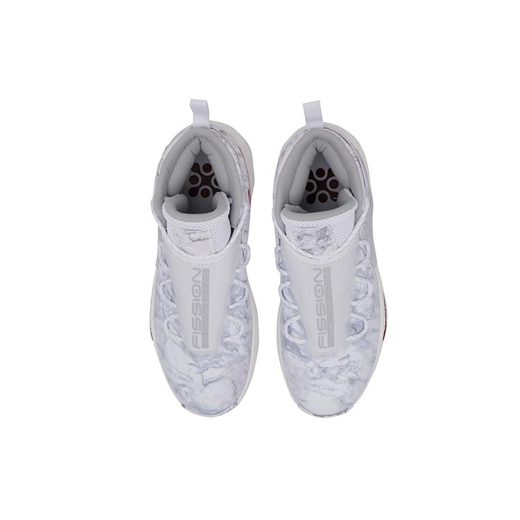 Li Ning Wade Fission 6 Slip Resistant And Abrasion Resistant Coverage Mid Top Basketball Shoes Men's White ABAQ031-2