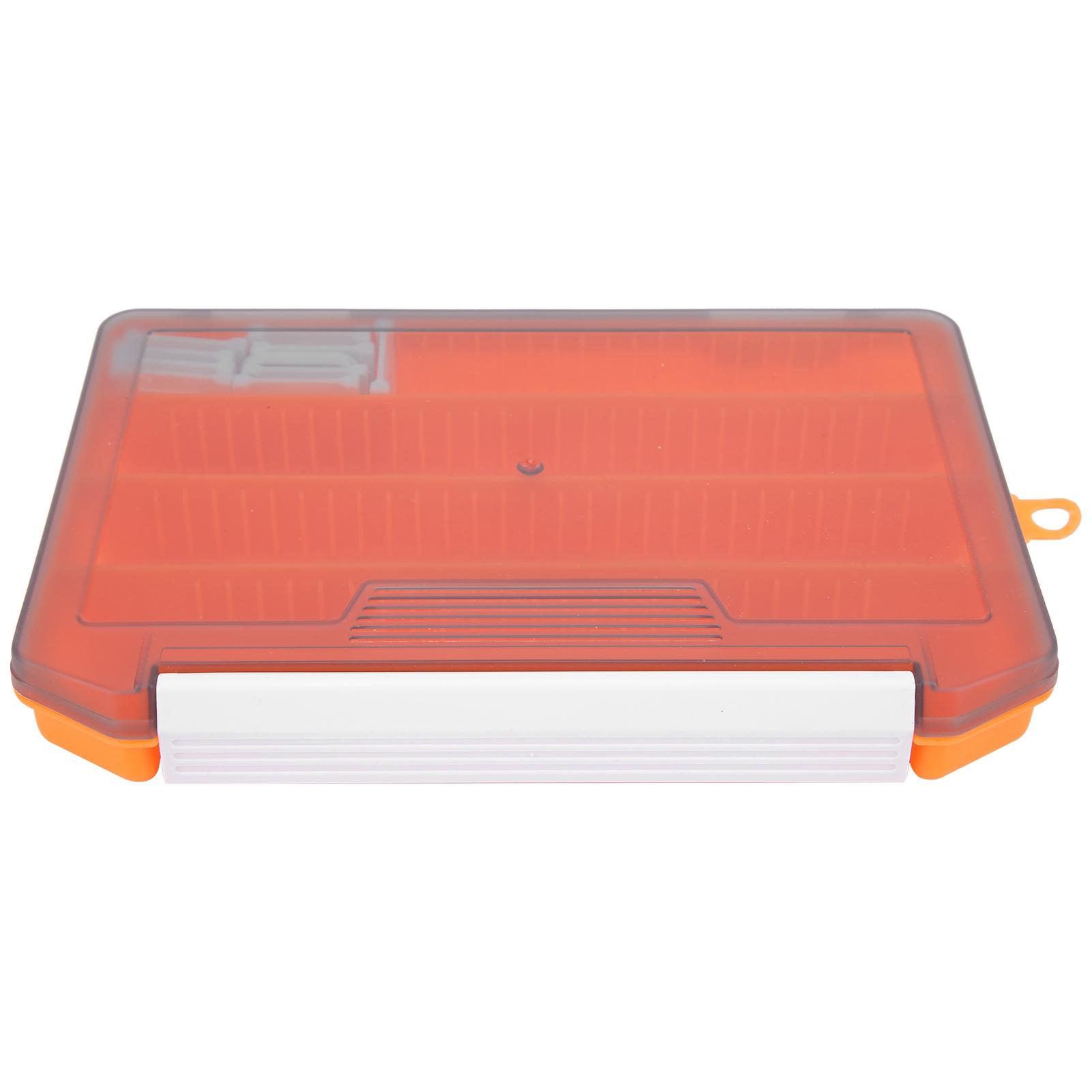 

SingleLayer Insert Lure Box Fishing Tackle Box Fake Bait Storage with Removable Dividers(Orange )