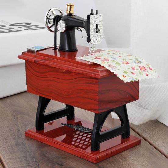 Caja de música de costura ABS nostálgico forma única