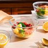 Zpoya 3-Piece High Borosilicate Glass Salad & Storage Bowl Set