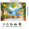 2D Sommerurlaub Wandteppich, Mittelmeerblick für Party & Heimdekoration
