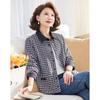 Pastel Spring Autumn Checkered Lapel Jacket for Women