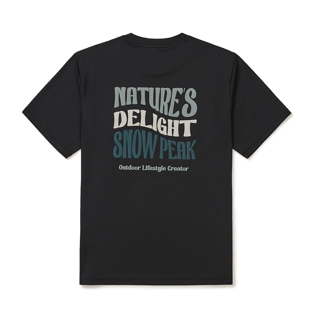 [Snowpeak] Water Lettering Short-Sleeve T-Shirt Black (S25MMWSW02)