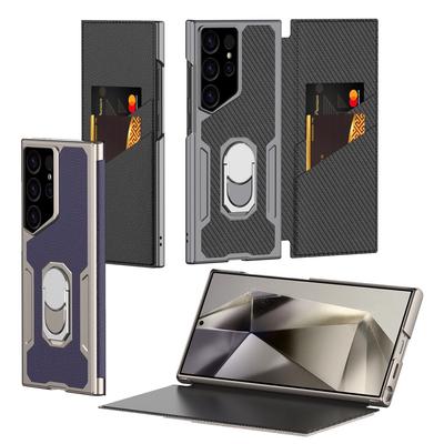 Vhodné pre Samsung S24ultra Puzdro na mobilný telefón Flip Kožené puzdro Rotujúci magnetický držiak s krúžkom S23ultra Ochranné puzdro