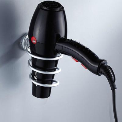 Aluminum Spiral Hair Dryer Holder Stand Bathroom Blower Storage Shelf Wall Rack