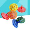 LIOOBO Hand Crank Wooden Spinning Handstand Fun Educational Set of 12 Tops, Tops, Tops, Kids' Toys, (Random Colors)