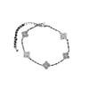 Four-leaf Clover Bracelet for Women Sophisticated and Elegant with Zircon Accents Versatile and Stylish