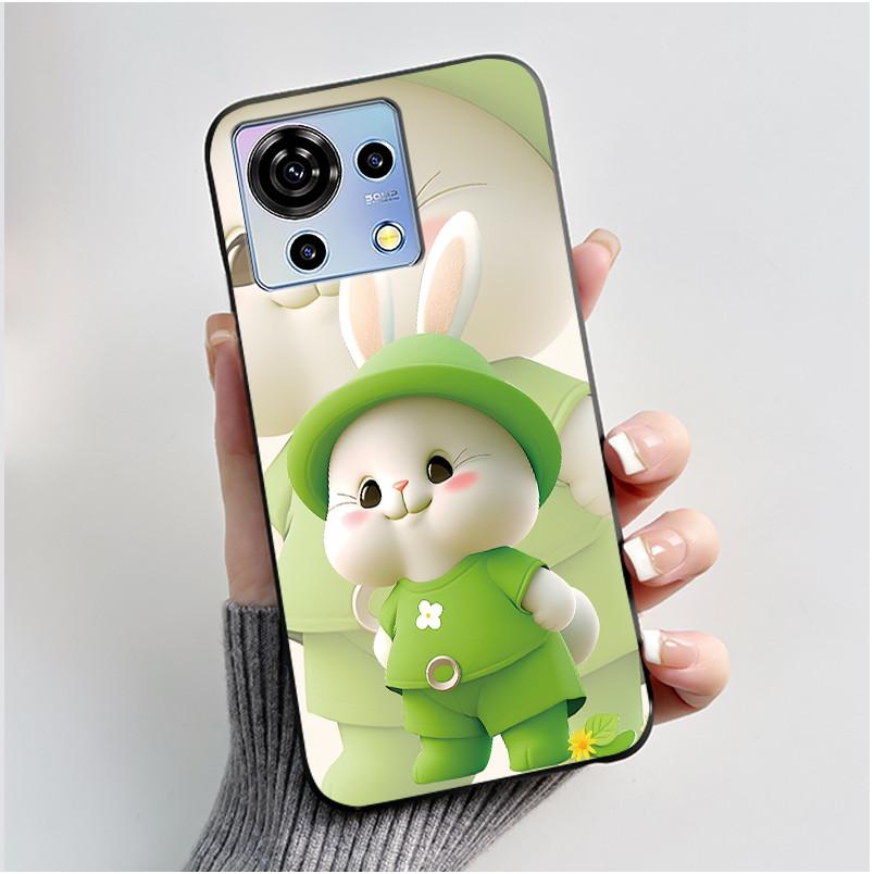 For ZTE Blade V50 Vita Case Luxury Cute Love Rabbit Funny Black Soft Silicone Phone Casing For ZTE BladeV50 Vita V50Vita Cover