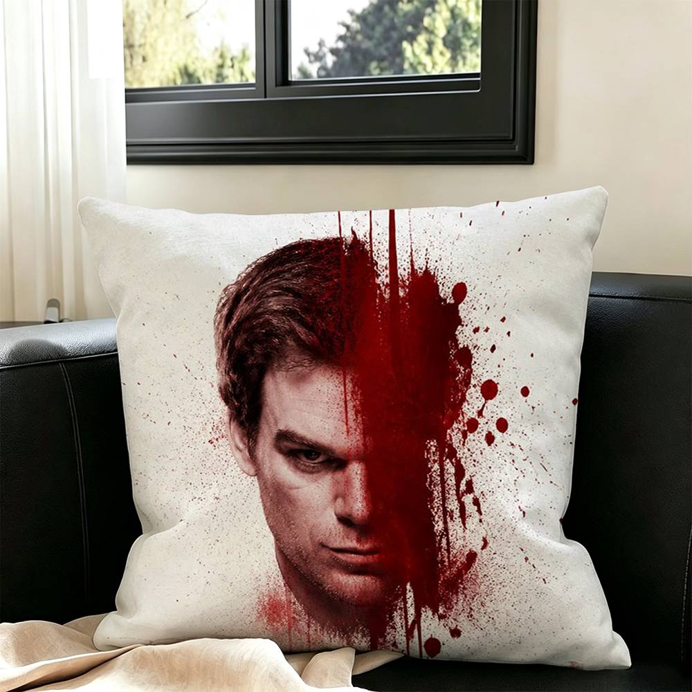 Classic Dexter  Pillow Case Square Double-Sided Sofa Cushion Cover Bedroom Bedside Pillow