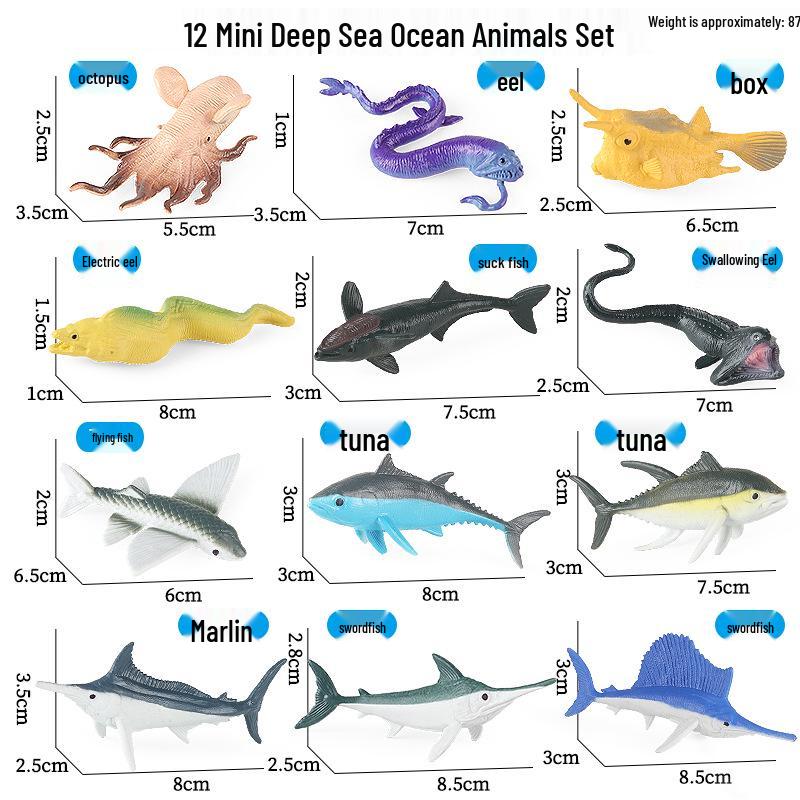Jucărie Cognitivă pentru Copii: Figurină Pisică de Mare Gigantă, Pisică de Mare, Pește-Liliac, Pește-Soare