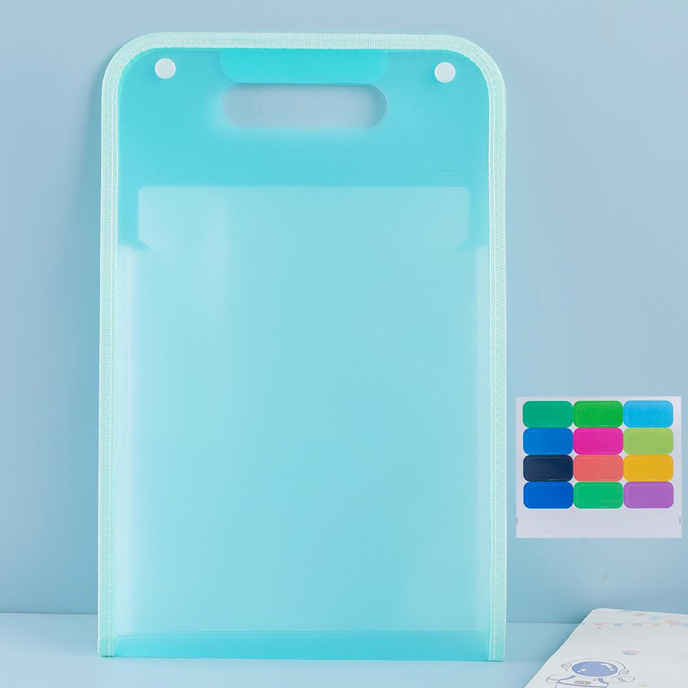 Accordion A4 Multi-Layer Storage Folder with Handles - Large Capacity for Students and Document Organization.