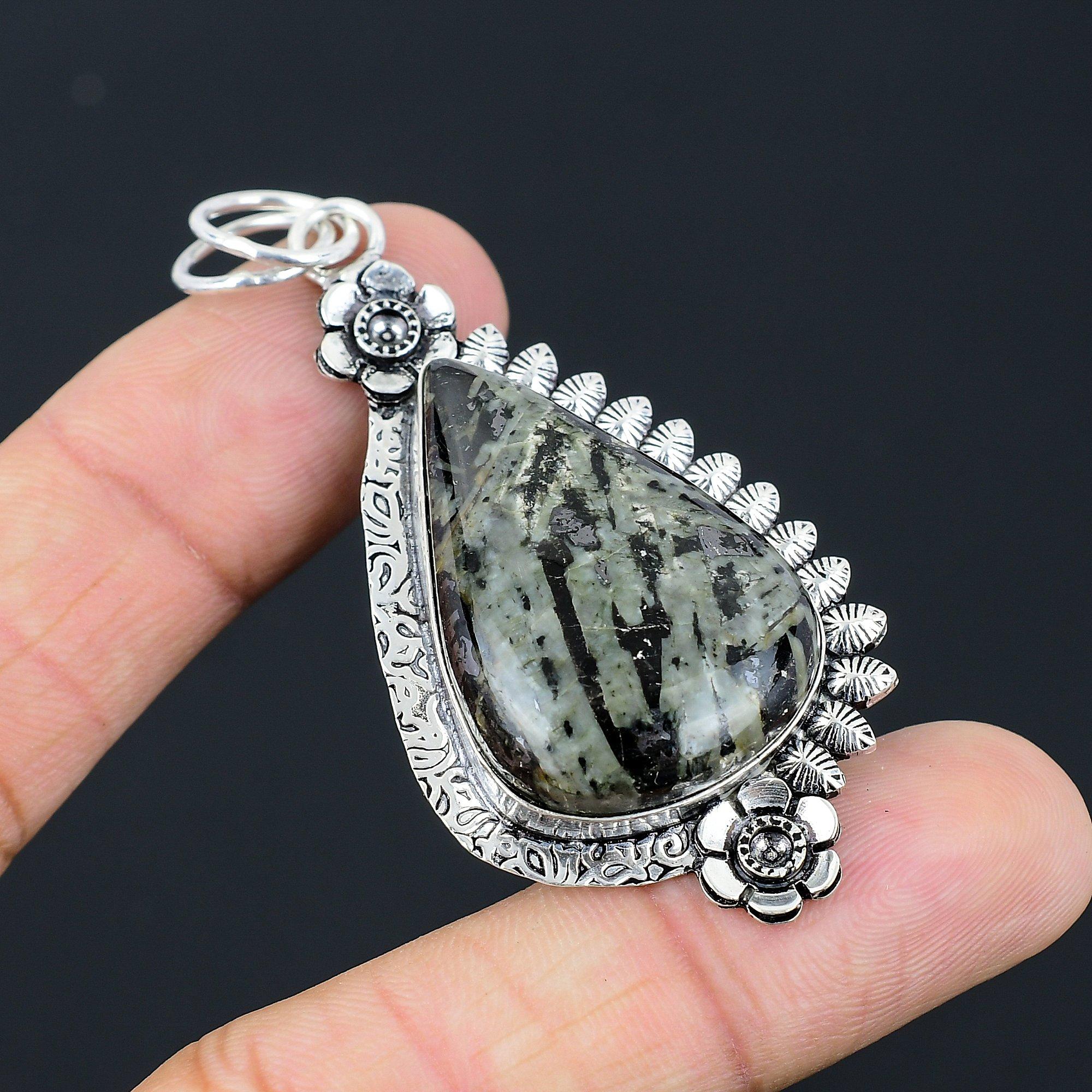 Daughters Day Sale Sterling Silver Natural Stargalaxy Flower New Pendant Jewelry