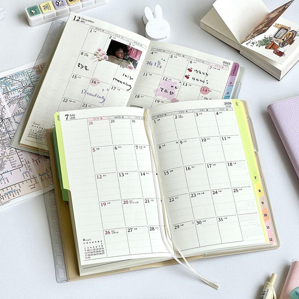 Farbenfrohes Index-Terminbuch PU-Leder To-Do-Listen-Notizblock Neues Terminkalender Schulbedarf