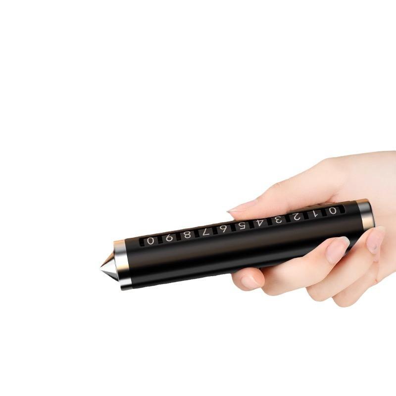 Auto Supplies Temporary Parking Number Plate Moving Car License Plate Creative Inside The Car Metal Roller Type Car Logo Phone Plate