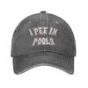 White I Pee In Pools Letter Casual Baseball Cap Trucker Hat Wholesale Outdoor Gym Hip Hop Hats Unisex Women Y2k Funny Caps
