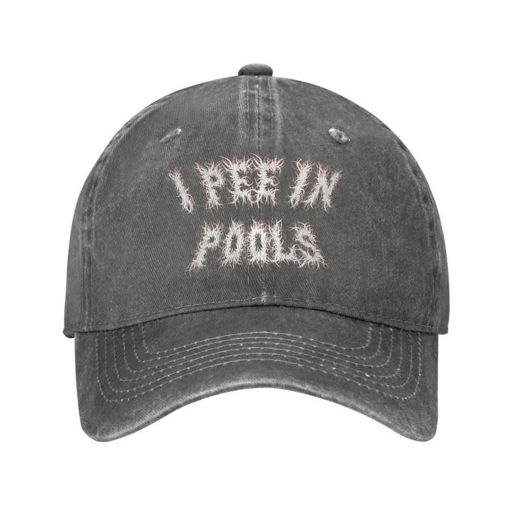 White I Pee In Pools Letter Casual Baseball Cap Trucker Hat Wholesale Outdoor Gym Hip Hop Hats Unisex Women Y2k Funny Caps