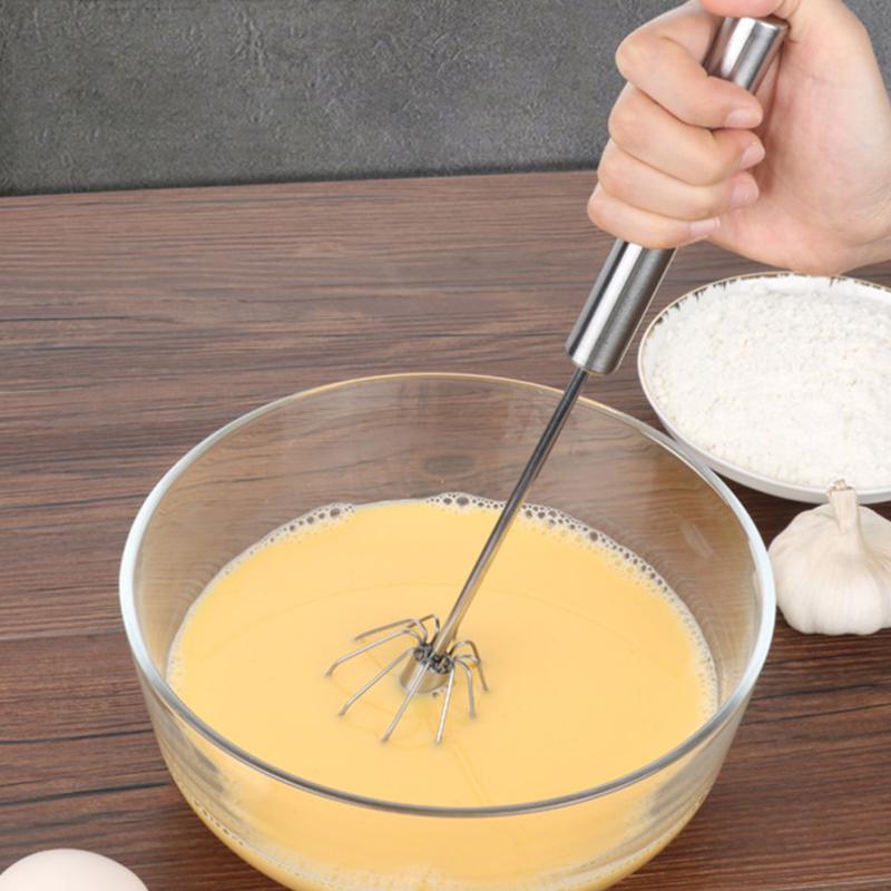 Stainless Steel Semi-automatic Egg Beater Cream Mixer Manual Rotary Egg Beater Egg Beater Handle Manual Mixer