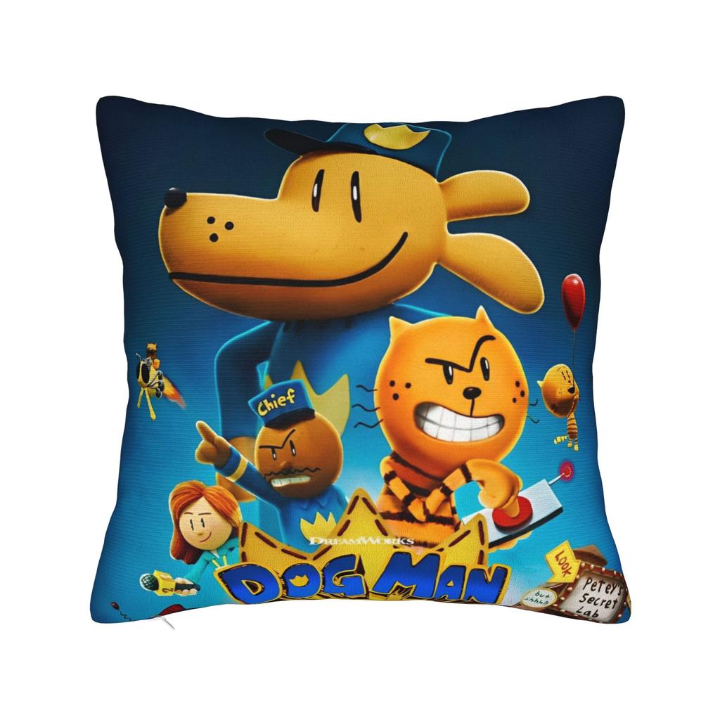 Dog Man Comic Pillow Cover Accessories Printing Cushion Cover Decor  Pillow Case Cover Seat Multiple Sizes