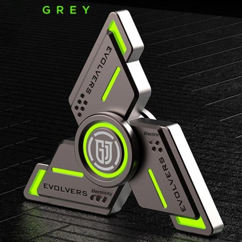 Luminous Fidget Spinner Metal Magnetic Push Coin Edc Relieve Stress Relief Toy Glowing Hand Spinning Top Tip Antistresse Adults