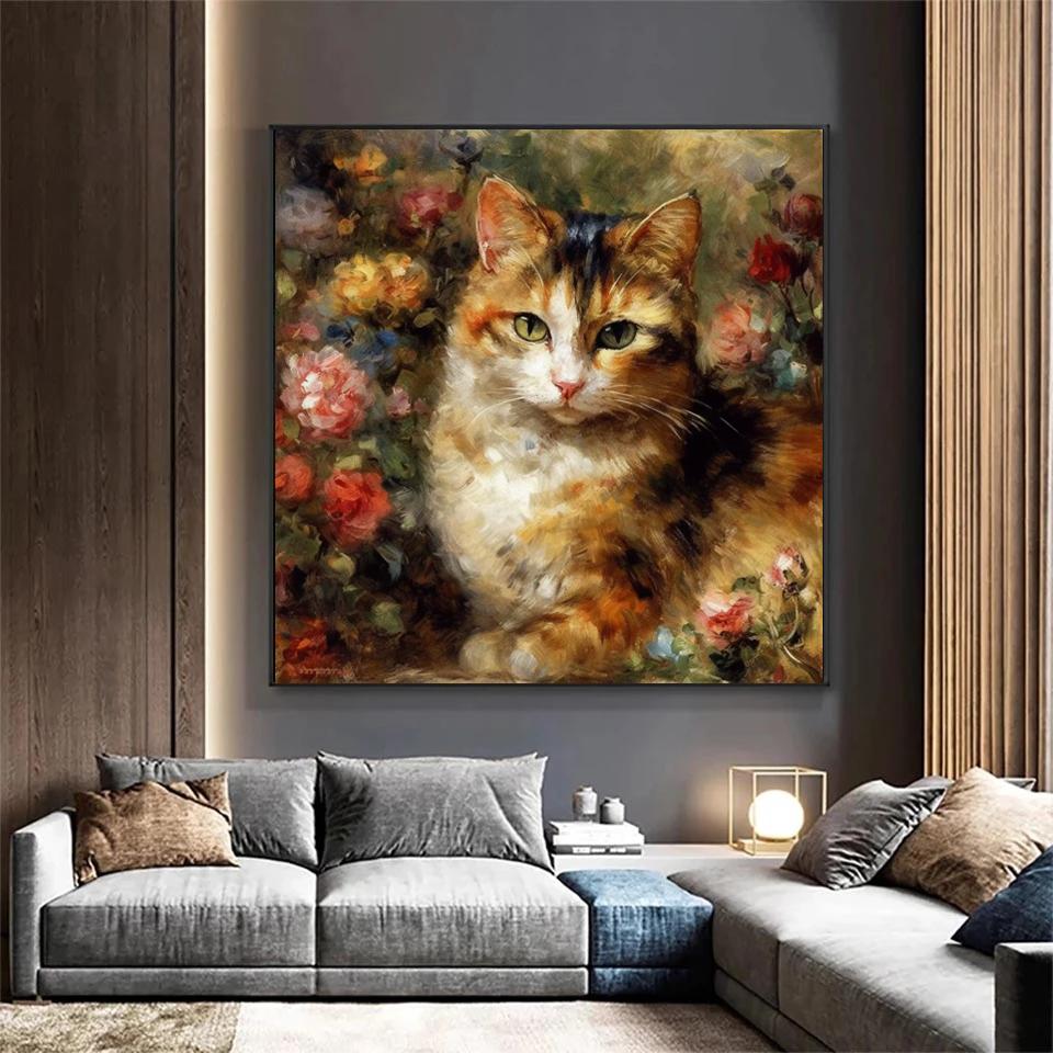 Diamond Painting Cat 5D DIY Diamond Embroidery Sale Cross Stitch Animals Rhinestones Mosaic Kit Home Decoration