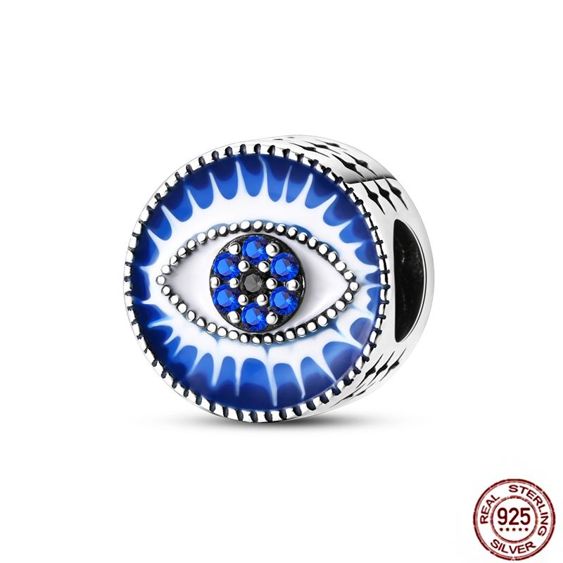Standard Copper Craft Rotate Devil'S Eye Charms Fit Authentic Bracelet Blue Fatima Hand Palm Spacer Charms Handmade Jewelry Gift