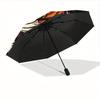 1pc Tiger Smoke Automatic Umbrella High Quality Canopy, Portable Folding Umbrella with, Ideal Gift for - Travel, Everyday, Formal Events, Stylish Acce