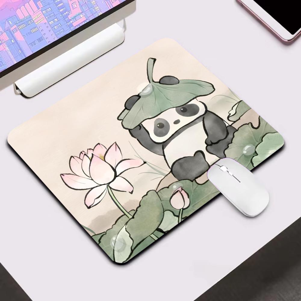 Cute Panda Design Mouse Pad PC Gaming Laptops Mousepad Gamer Carpet Keyboard Mat Desk Protector Anime Cartoon Mause Pads 18X22CM