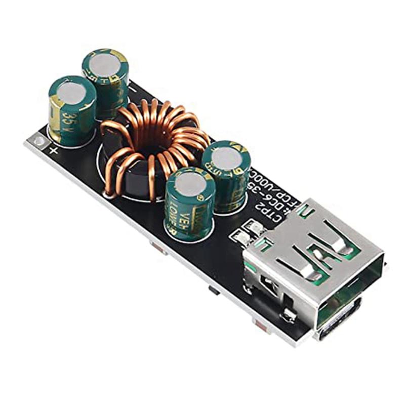 HOT 3PCS 60W 6-35V DC To USB Type C PD 3.0 QC4.0 + & Type A QC3.0 DC Fast Charge 12V 24V Step-Down Power Module