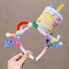 Party Star Purple Cake Hair Decoration Headpieces Adjustable Twisted Bar Birthday Headband for Women and Girls