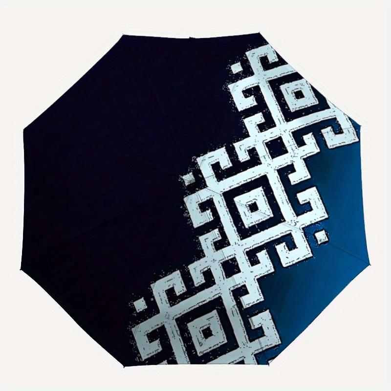 

1pc Mandala Pattern Automatic Open/Close Umbrella, Portable Folding Umbrella for Travel, Themed Events, It is suitable as a gift for various festivals