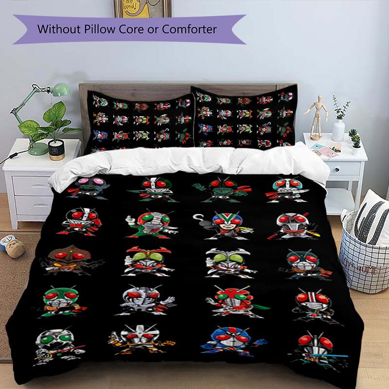 3pcs UFO Robo Grendizer3 pattern bedding set duvet cover set includes duvet cover &pillowcases, perfect all season bedroom decoration & gift