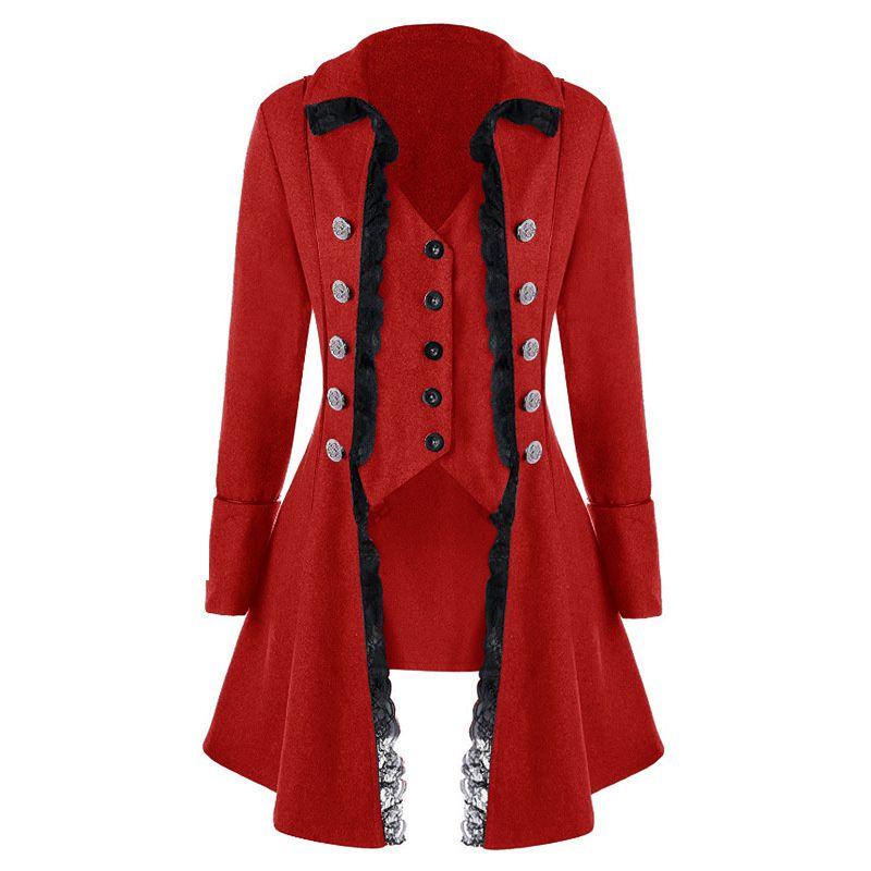 Vintage Gothic Men's Steampunk Corset Coat For Halloween Party