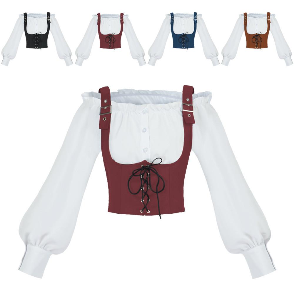 Polyester Velvet Vest With Ears Border Long Sleeve For Halloween Cosplay And Fantasy Role Play