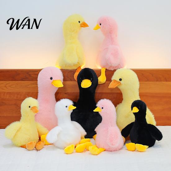 Christmas Gift for Children Fluffy Duck Goose Stuffed Animal Plush Toy, Soft Duckling Doll, PP Cute Toy Cotton Filling, Nursery Decor, Baby