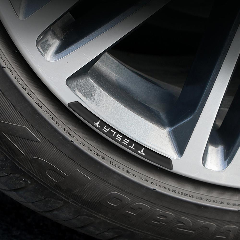 4 Pièces Style Voiture Jante de Roue Logo Aluminium Autocollant Cache-Moyeux Pour Tesla Model 3 Model Y Model S X Roadster Cybertruck SpaceX