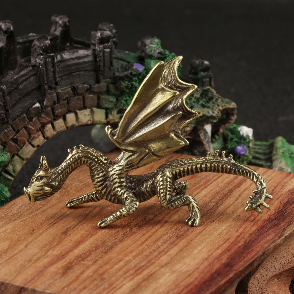 Brass Evil Dragon Best Lord Demon Dragon Tabletop Miniatures Figurines Dragon Miniature Figurines Tabletop War Game Chess Statues Gifts