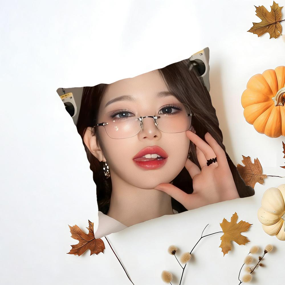 Idol Lovely J-Jang Won-Young Cushion Cover Washable Linen Pillowcase Soft For Daily Sofa Bed Home Room Decor